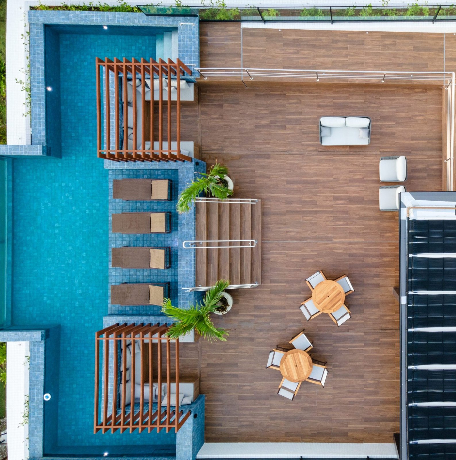 Vista aérea de la piscina — Alta Marine